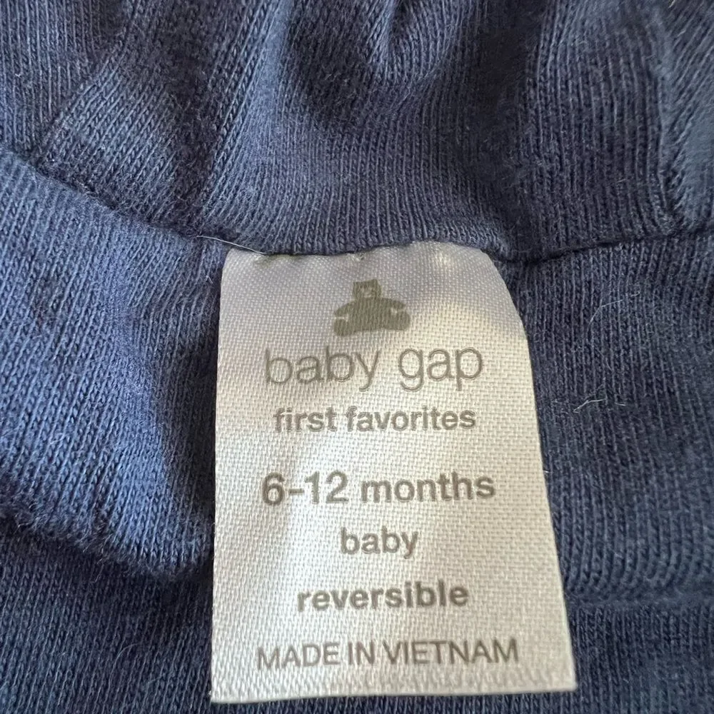 Gap Reversible Blue /Navy  Kids Baby Hoodie size 6-12 mo